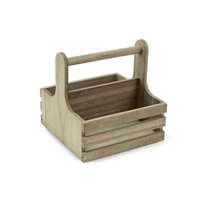 Caddie en bois moderne et durable avec poignée, organisateur de rangement portable pour cuisine, salle de bain et bureau - Taille/couleur/logo personnalisable - Product Image 3