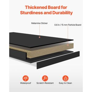 Organizzatore da Scrivania in Legno a 1 Ripiano 94x24x73 cm, Scaffale Portaoggetti e Espositore per Libri e Articoli da Ufficio - Product Image 4