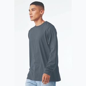 เสื้อยืดแขนยาวผู้ชายคุณภาพสูงขายดี 100% ผ้าฝ้ายถัก ลายเรียบ ปรับแต่งได้ แห้งเร็ว ระบายอากาศดี ขายส่ง - Product Image 3