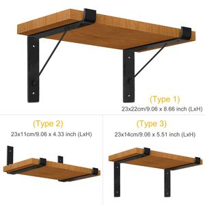 Confezione da 2 staffe per scaffali in metallo a forma di L, resistenti, con supporto a parete e viti GPCT1989 - Product Image 6