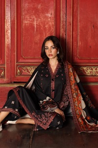 Vêtements d'hiver Shalwar Kameez pour femmes en lin brodé et imprimé de très haute qualité à prix avantageux - Product Image 2