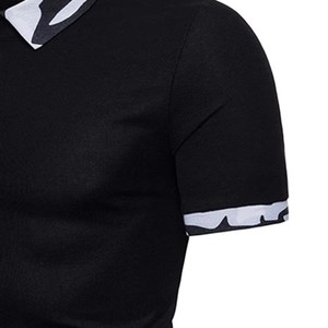 Camiseta de algodón para hombre, cuello redondo, informal, a rayas, ecológica, 240g, manga corta, logotipo personalizado, OEM, ODM, venta al por mayor, premium - Product Image 6