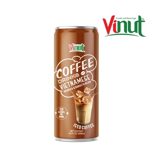 กาแฟคาเฟ่ อาราบิก้า เครื่องดื่มเย็น 250 มล. กระป๋องอะลูมิเนียม แบรนด์เวียดนาม VINUT ขายส่ง รับผลิตแบบ OEM - Product Image 5