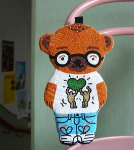 Porte-clés Ours Perlé Style Doux Accessoire de Sac Design Animal Mignon Décoration Tendance - Product Image 1