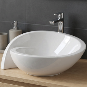 Lavabo de Cerámica para Exportación, Diseño Moderno, Cuadrado, para Sobre Encimera, para Baño, Hospital, Centro Comercial, Villa, al Mejor Precio - Product Image 5