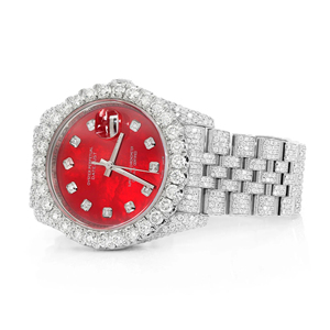 Reloj de Cuarzo de Acero Inoxidable con Incrustaciones de Moissanita VVS, Estilo Hip Hop Urbano, Correa de 20mm, Esfera de Cristal Revestido, a la Moda - Product Image 2