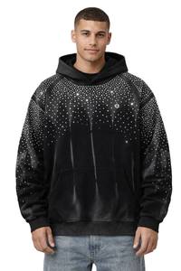 Sudadera con Capucha Personalizada con Logotipo, 100% Algodón, Estampado de Hojas, Estilo Vintage, Premium, para Hombre - Product Image 2