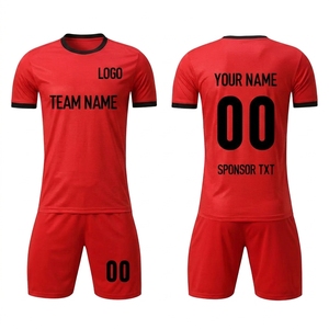 เสื้อฟุตบอลผู้ชายสั่งทำขายส่ง ผ้าโพลีเอสเตอร์ 100% ระบายอากาศได้ดี แห้งเร็ว กันลม พิมพ์ลายแบบซับลิเมชั่น ชื่อ/หมายเลขทีม - Product Image 5