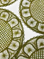 Handgefertigte Iraca-Palmen-Tischmatte, Elegante Geflochtene Stroh-Blumen-Platzmatte, Umweltfreundliche Tropische Tischdekoration