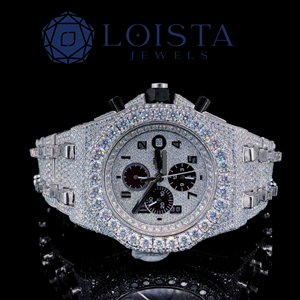 Reloj de Lujo de la Mejor Calidad, con Cristal de Acero Inoxidable y Diamantes Moissanite, 41 mm, Números Romanos, Movimiento de Cuarzo, para Uso Diario - Product Image 1