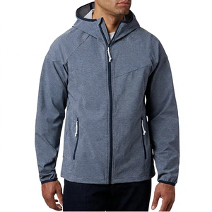 Chaqueta de Forro Polar con Capucha para Hombre, Color Sólido, Cierre de Cremallera, Resistente al Viento, Informal, para Otoño, Corte Regular, Material de Poliéster - Product Image 5