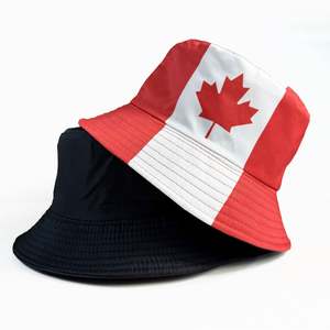 Chapeau Bob Personnalisé 2026 – Nouveauté Tendance – Impression Drapeau National Canadien – Idéal pour les Jeux de Football Mondiaux – Vente en Gros – Chapeaux Canada - Product Image 2