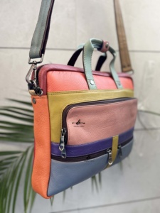 Nouvel arrivage de sac messager à bandoulière en cuir recyclé pour le bureau Offre Spéciale à usages multiples Sacoche pour ordinateur portable de haute qualité sac unisexe à couleurs multiples - Product Image 4