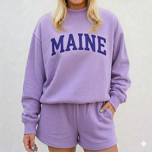 Conjunto de Top de Cuello Alto y Shorts por Encima de la Rodilla para Mujer, Invierno, Color Sólido, Cálido, Cómodo, Fácil de Usar, Ropa Refinada para el Día a Día - Product Image 1