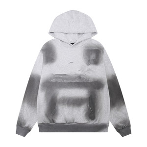 Men High Cotton Hoodies Printing Designer Heavyweight Oversize Tops Logo 100% Cotton <b>Wreath</b> Sweatsuit Sweatshirt Pants Hooded - Product Image 4