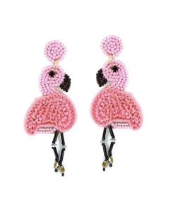 Pendientes de botón de moda con letras clásicas de profesora, hechos a mano con cuentas de vidrio, diseño de sombrero multicolor rosa unisex, novedades de Parrot - Product Image 4