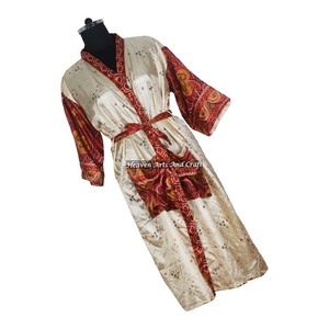 KL001 Colección Otoño-Invierno, Kimono Largo de Seda y Poliéster, Estilo Vintage, Ropa Casual de Secado Rápido, Estilo Bohemio - Product Image 4