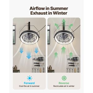 Ventilatore da Parete da 22 Pollici con Telecomando, 6 Velocità, Luce a 3 Colori Reversibile e Dimmerabile, Garanzia di Oltre 20 Anni - Product Image 6