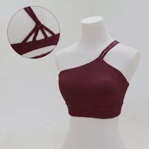 Conjunto de Yoga Acanalado de Un Solo Hombro para Mujer, Ropa Deportiva Sin Costuras para Gimnasio, Ropa Deportiva con Logotipo Personalizado, OEM ODM - Product Image 2