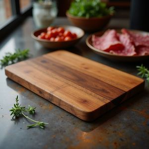 Planche à découper élégante en bois d'acacia de qualité supérieure, durable, écologique, de qualité restaurant, pour couper les légumes, les fruits et les aliments - Product Image 6