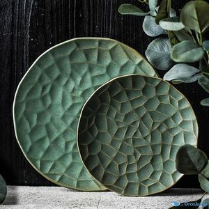 Platos Redondos Planos de Cerámica Europea con Esmalte Mate, Ecológicos, Estilo Bohemio, para Regalos, Uso Doméstico o en Restaurantes - Product Image 1