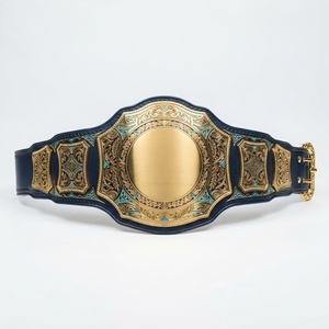 Ceinture de championnat de lutte personnalisée, trophée sportif de boxe, ceinture de compétition, plaques métalliques, sangle en cuir, personnalisable - Product Image 4