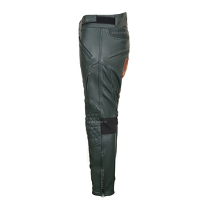 Pantalon de moto pour homme grande taille en cuir de vachette véritable respirant, style motard urbain, vente en gros, OEM, coupe personnalisée - Product Image 3