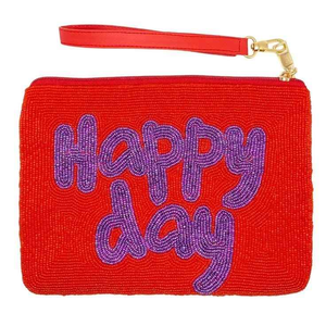 Bolso de mano con cuentas y lentejuelas bordadas a mano, estilo Dolly, moderno y con cremallera. - Product Image 5