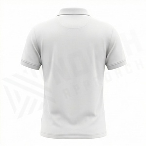 Chemise blanche pour homme, couleur unie, manches courtes, 100% coton, tissu tricoté respirant, coupe classique - Product Image 2