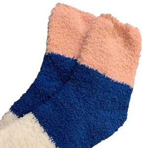 Jack and Jill Pink and Blue Fuzzy Footie <b>Socks</b> <b>Soft</b> Plush Cozy Winter Slipper <b>Socks</b> Warm Home Lounge for Women Girls - Product Image 4