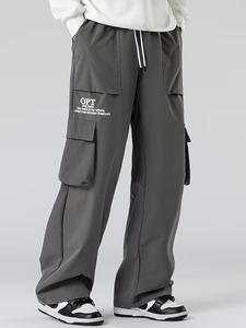 <b>Men's</b> Cotton Blend <b>Overalls</b> Classic Utility Pants Elastic Waist Anti-Wrinkle Breathable <b>for</b> Summer Everyday Casual Outdoor - Product Image 2