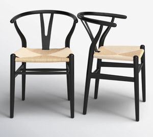 Fauteuil de salle à manger traditionnel en bois massif avec dossier ergonomique, finition noyer noir, pour la maison, le bar, la cuisine et les espaces publics - Vente en gros - Product Image 1