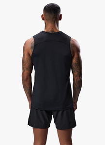 Men's Spandex Gym <b>Vest</b> Spandex Logo Solid Plain Sleeveless Tank Top for Bodybuilding and Fitness - Product Image 2