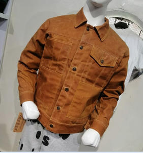 เสื้อแจ็คเก็ตผ้าแคนวาสเคลือบแว็กซ์สำหรับผู้ชาย คุณภาพสูง ผลิตจากผ้าฝ้าย 100% - Product Image 6