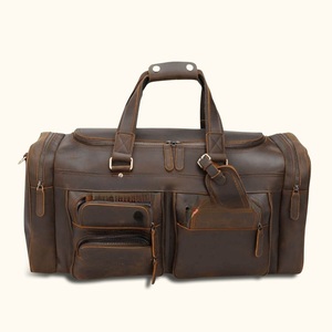 Unisex High Quality Customize Leather Duffle <b>Bag</b> Large Capacity Shoe Compartment With Customize Logo and Customize Storage Space - Product Image 2