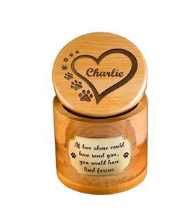 Wood Pet Urn for <b>Ashes</b> <b>Dog</b> Cat <b>Box</b> Personalized Cremation Casket Engraved Bespoke Small Medium Large - Product Image 2