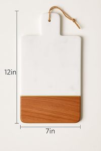 Planche à découper en marbre naturel pour les besoins de la cuisine à domicile, offrant une surface hygiénique et une présentation élégante en cuisine - Product Image 4