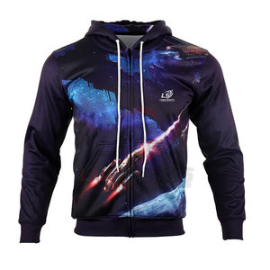 Sweat-shirt à capuche pour homme, conçu sur mesure, pour les sports d'hiver, en polaire épaisse, uni, teinture unie - Product Image 4