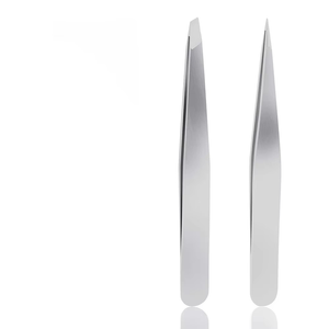Pinzas Profesionales de Acero Inoxidable para Cejas, Punta Inclinada, Duraderas, Reutilizables, Ligeras, de Alta Calidad, para Depilar y Hilar Cejas - Product Image 1