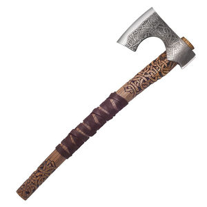 Hache de survie de camping de haute qualité, tête en acier inoxydable de qualité industrielle, manche en bois, professionnelle, portable, pour l'extérieur, fabrication OEM - Product Image 4