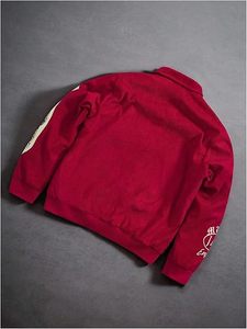 Blouson bomber rouge brodé Jazz Music, classique, en coton, pour adulte, toutes saisons, vêtement promotionnel - Product Image 2