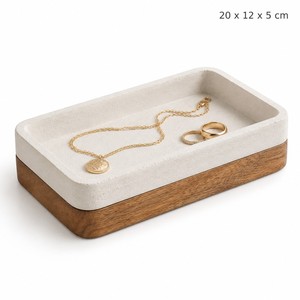Plateau à bijoux et organiseur de vanité rectangulaire en bois artisanal Aqdus Saleem, style moderne du milieu du siècle, abstrait et décoratif |   Vente en gros - Product Image 1