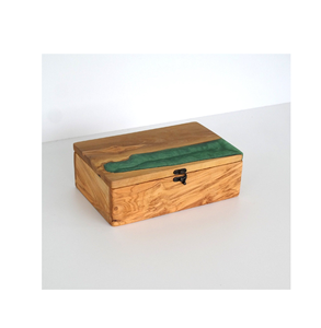 Boîtes de rangement pour montres pendantes en bois antique, fournisseur en gros, boîtes à bijoux en résine époxy pour emballage cadeau - Product Image 3
