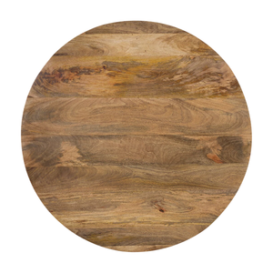 Table basse ronde en bois de manguier massif, style européen, finition naturelle, pour salon, meubles en bois pour la maison - Product Image 3