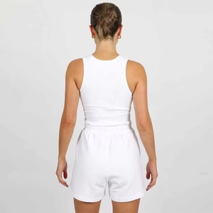 Débardeur côtelé en jersey uni pour femme, col rond, respirant, séchage rapide, écologique, personnalisable - Product Image 2