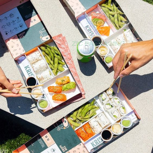 Hot Bán Phân Hủy Sinh Học Sinh Thái Thân Thiện Sang Trọng Pastry Bánh Cookie Hot Bao Bì Thực Phẩm Arc Hộp Sushi Kẹo Bánh Burger Hộp Giấy - Product Image 6