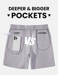 Pantalones Cortos Bermuda Deportivos para Hombre, 100% Algodón, Suaves, Transpirables, Cintura Elástica con Cordón Ajustable, Casuales, para Gimnasio, Entrenamiento, Correr, Verano - Product Image 4