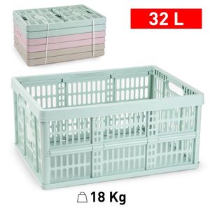 Contenitore Pieghevole 32 L in Plastica, Capacità 18 Kg per Organizzazione Domestica - Product Image 1