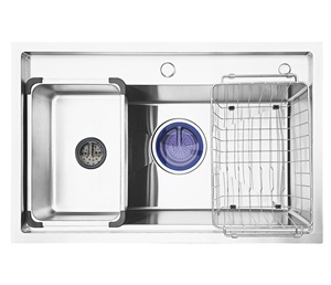 Single-Bowl SUS 304 Stainless Steel <b>Kitchen</b> <b>Sink</b> Handmade Modern Design Brushed Surface 1.2-3.0mm Thickness 3-Year Warranty - Product Image 1