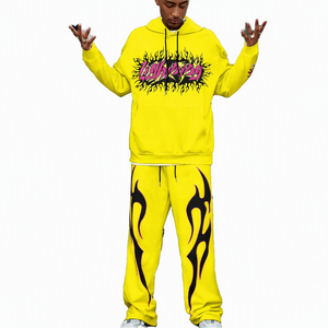 Trendy Graphic <b>Fleece</b> Hoodie Regular Fit Heavyweight Cotton Breathable Streetwear Vintage Washed Printed Custom <b>Sweatshirt</b> Men - Product Image 1